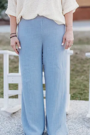 Cloud Blue Linen Pants