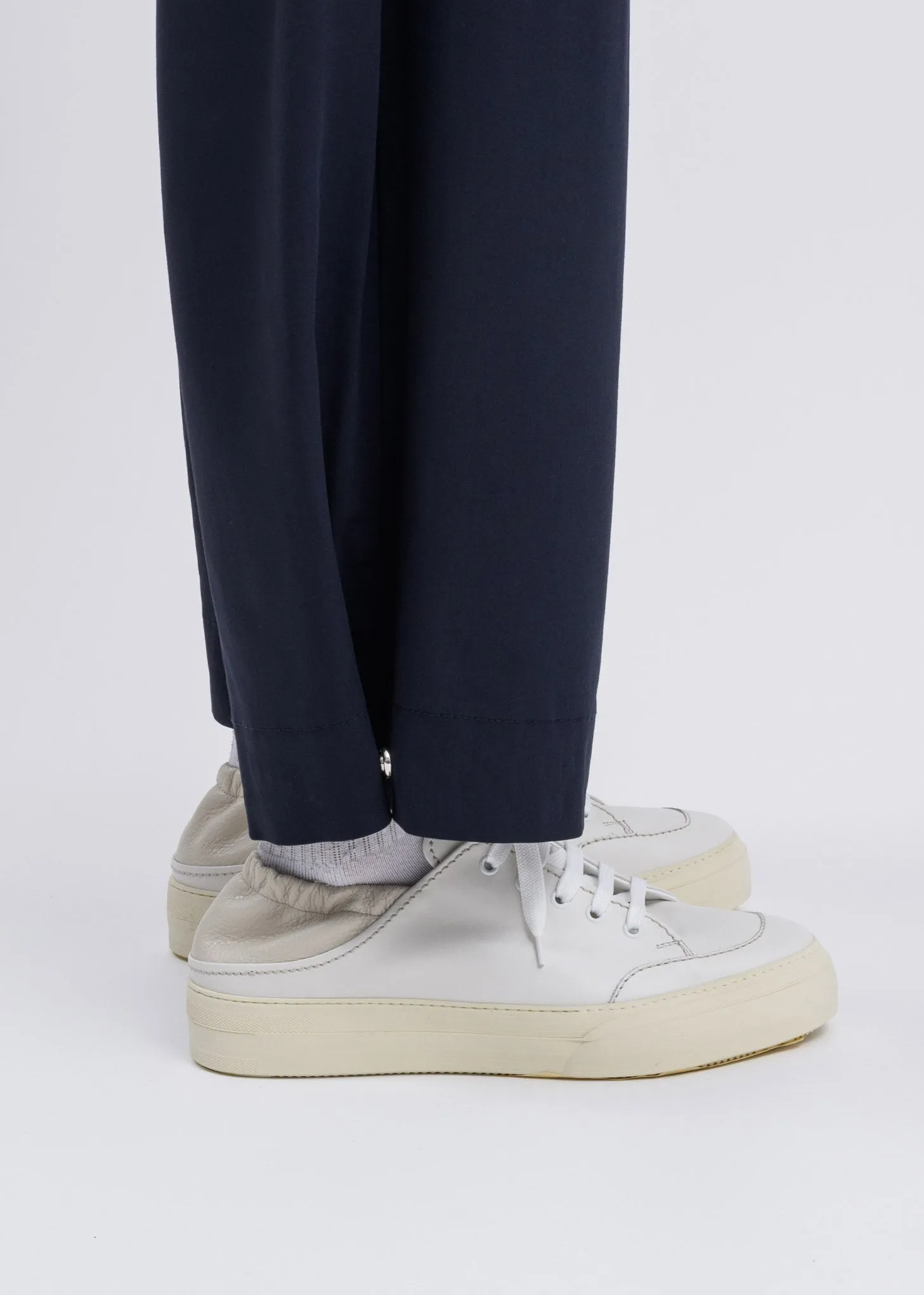 Dark Blue Classic Fit Loose Pants