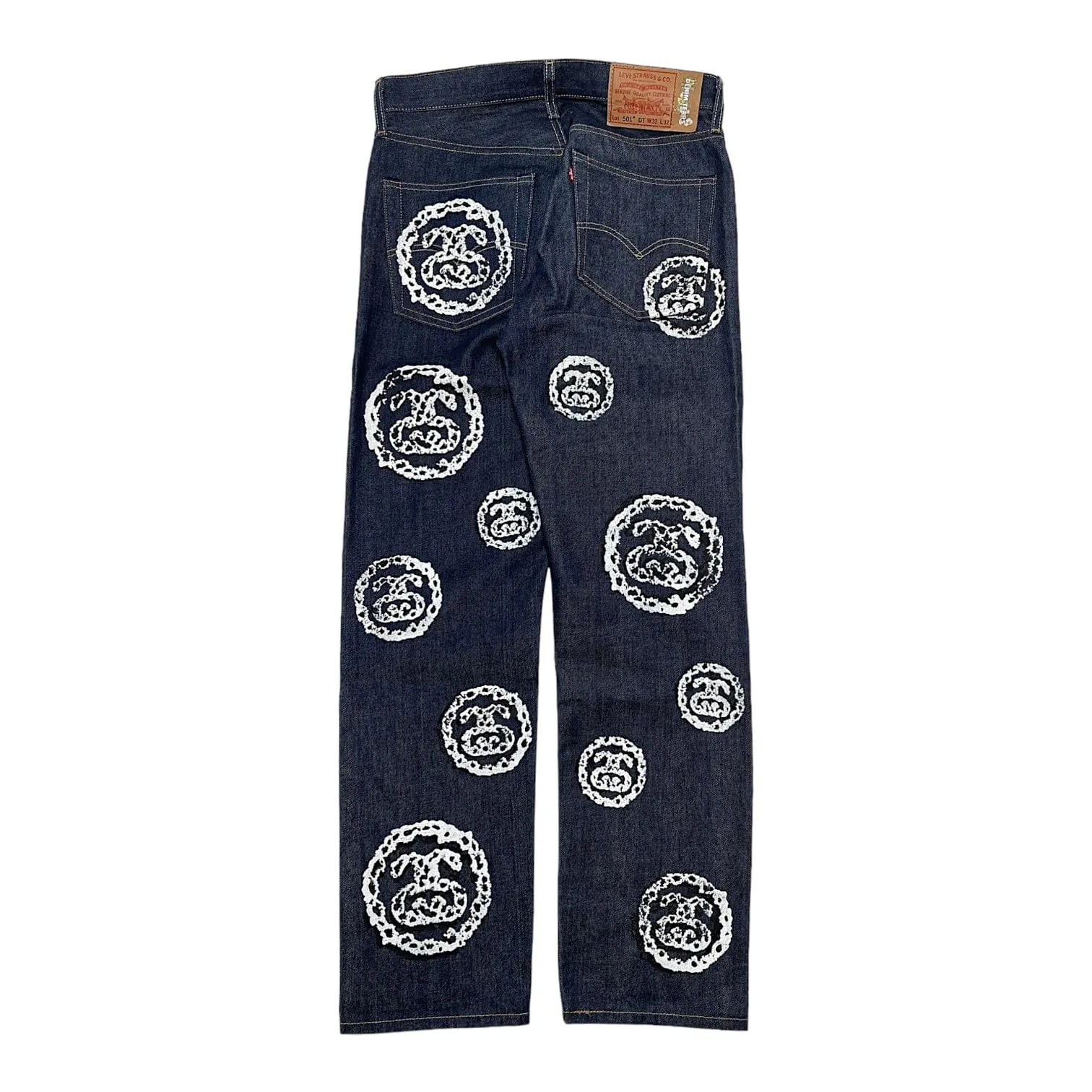 Denim Tears x Stussy 501 Jeans Raw Denim Pre-Owned