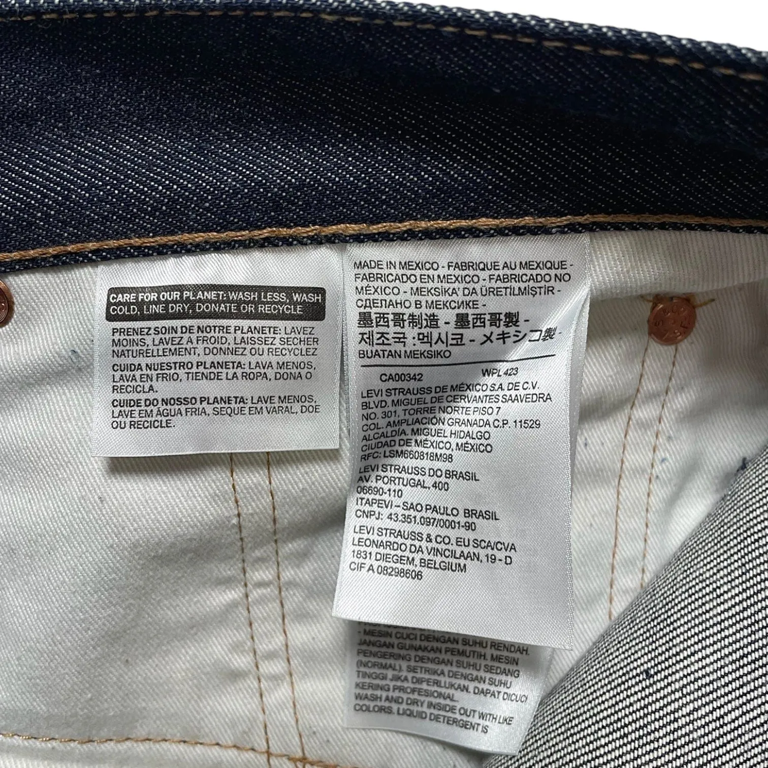Denim Tears x Stussy 501 Jeans Raw Denim Pre-Owned