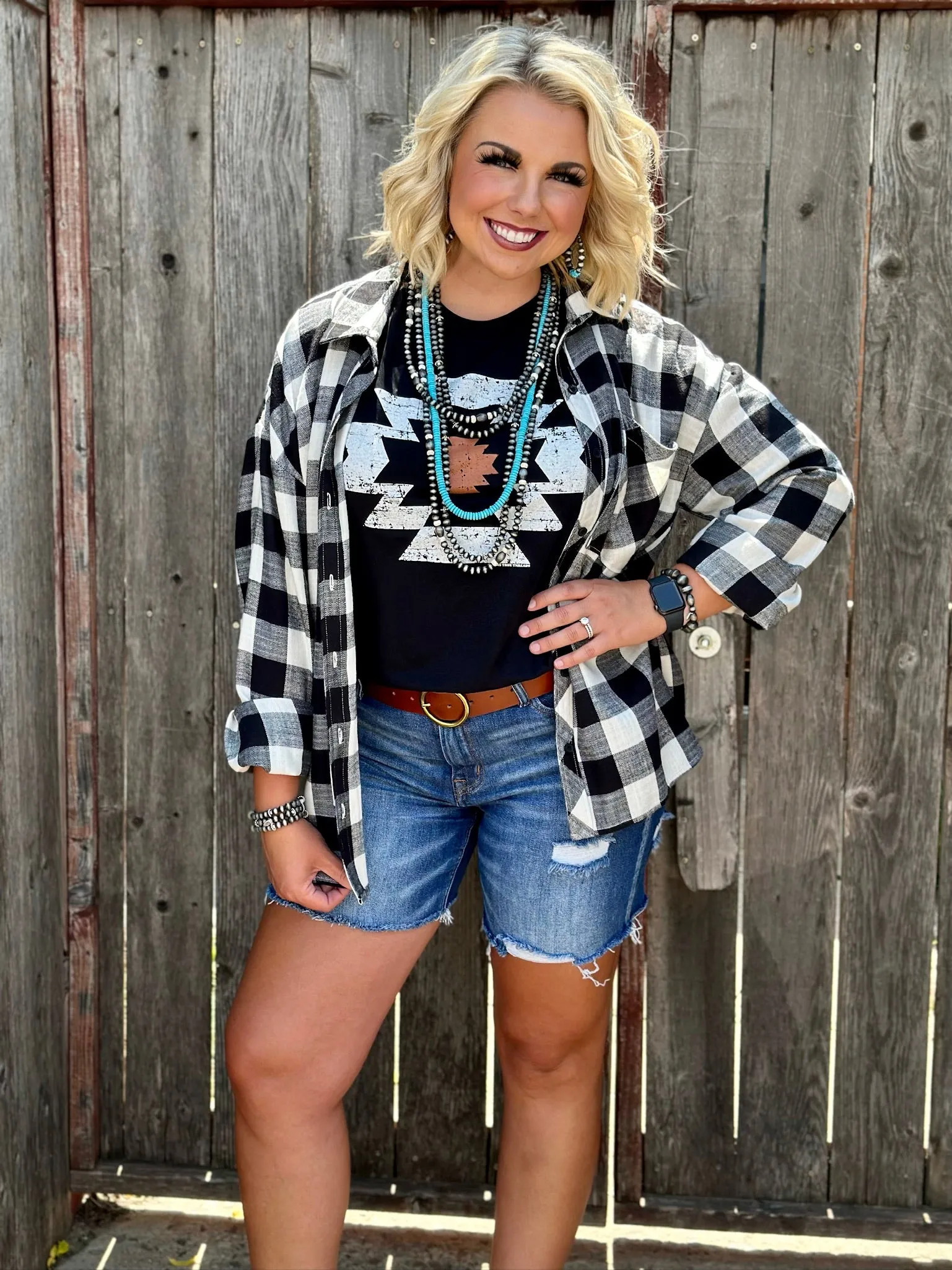 Durango Aztec Vneck Tee