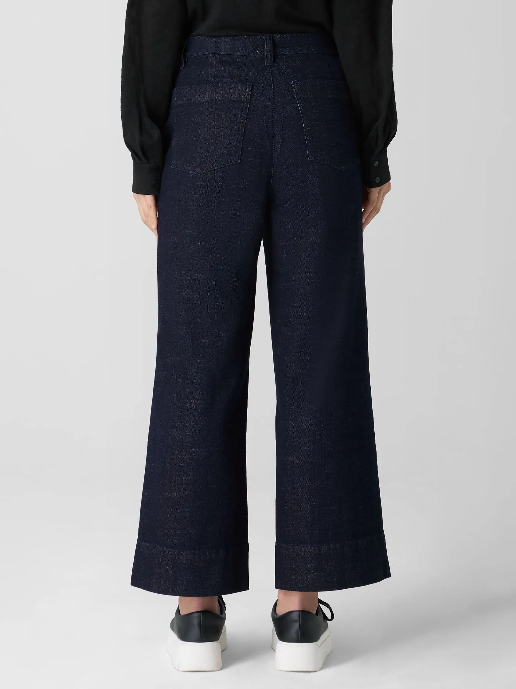 EILEEN FISHER - STRETCH WIDE-LEG JEAN