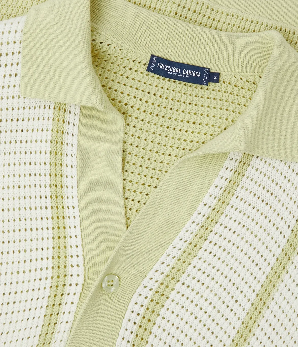 Fabricio Crochet Cardigan Shirt in Pistachio