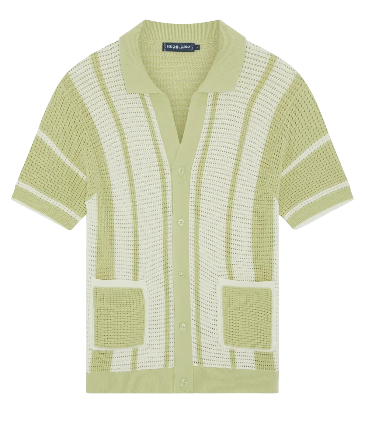 Fabricio Crochet Cardigan Shirt in Pistachio