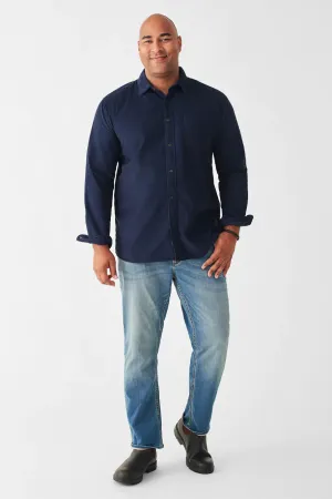 Faherty Stretch Corduroy Shirt in Navy