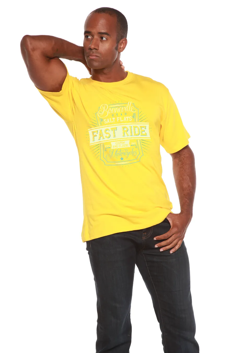 Fast Ride Men's Bamboo Viscose/Organic Cotton Short Sleeve Graphic T-Shirt
