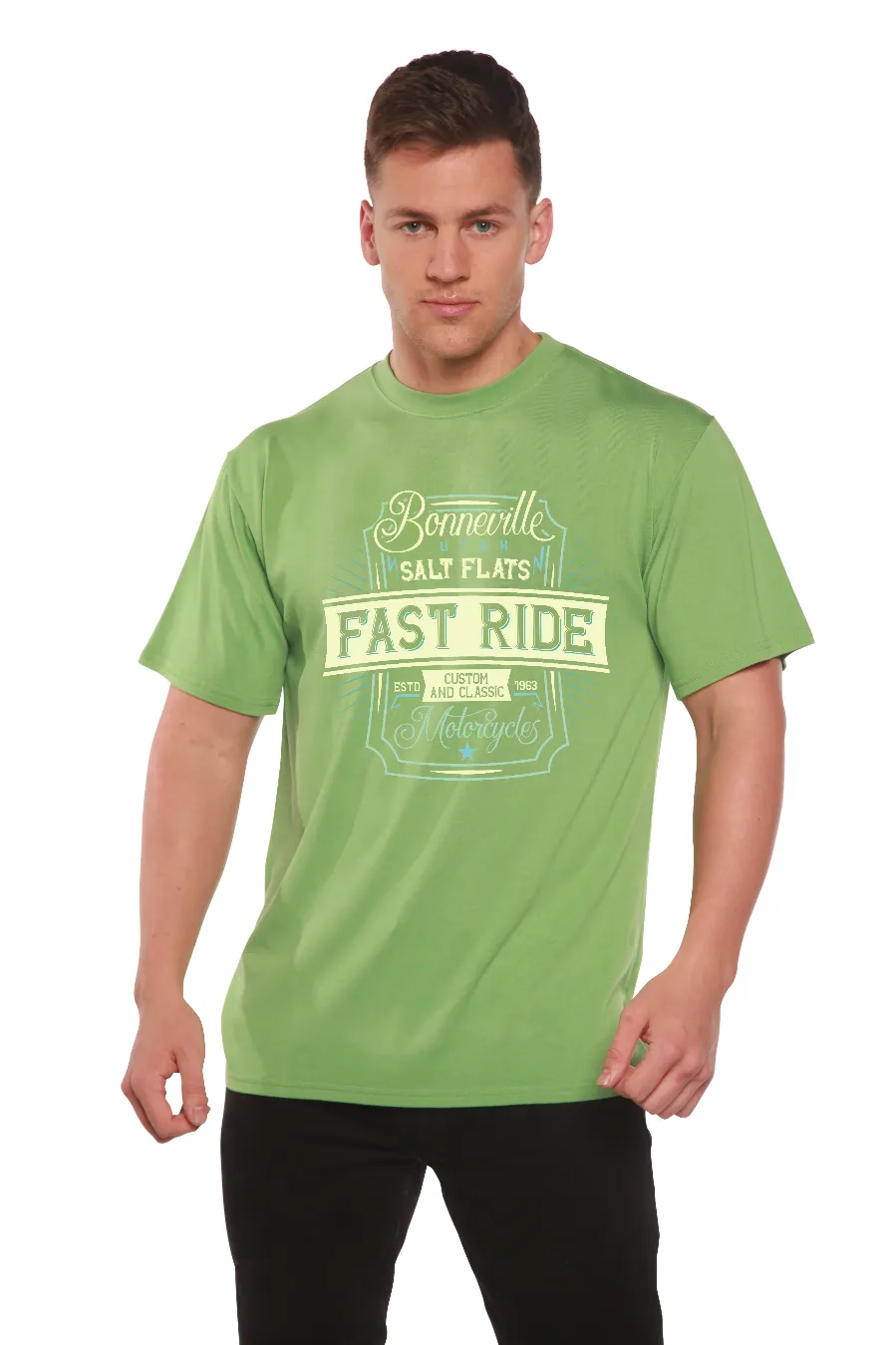 Fast Ride Men's Bamboo Viscose/Organic Cotton Short Sleeve Graphic T-Shirt