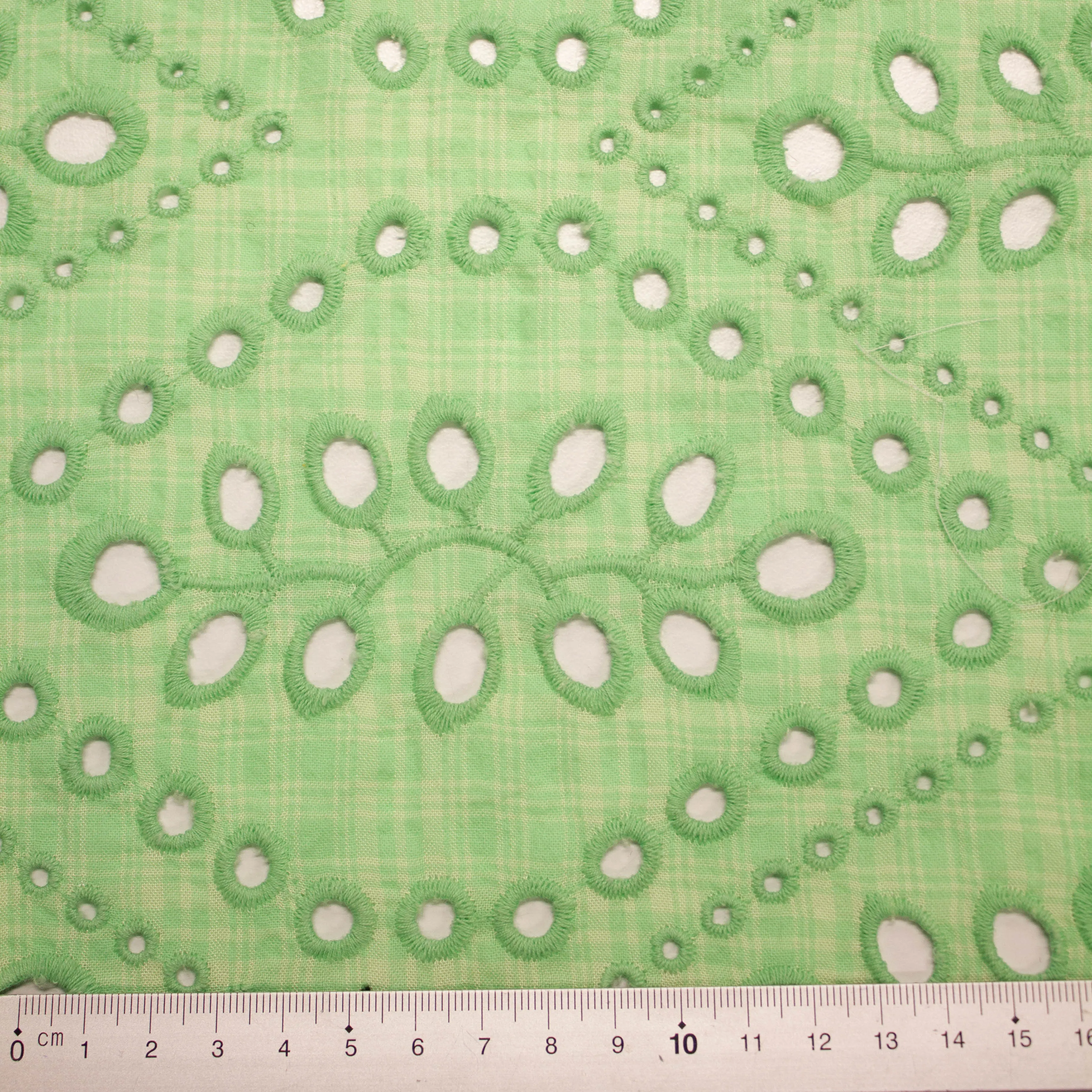 Ferys Green Floral Embroidered Cotton - ONLINE EXCLUSIVE -