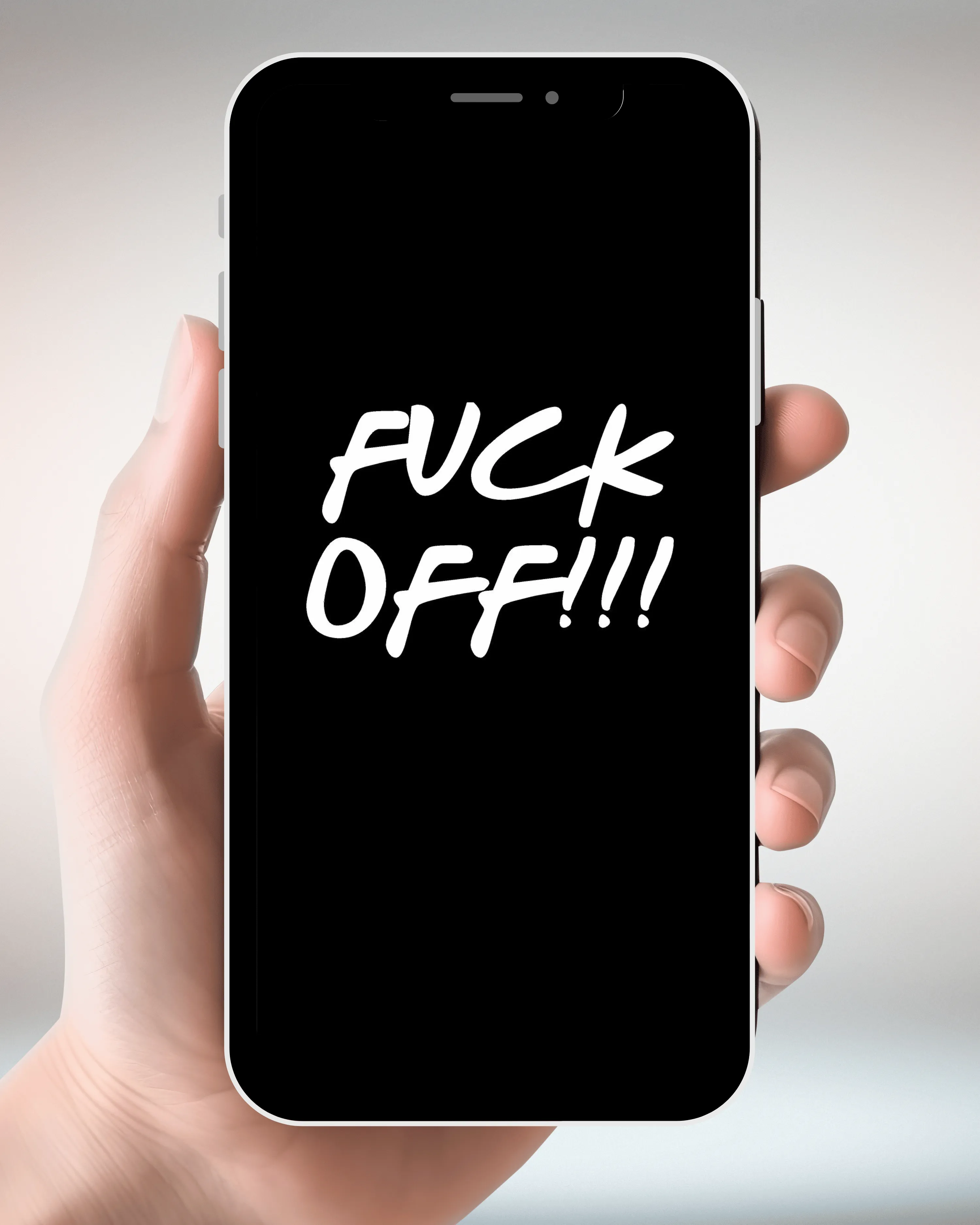 Fuck Off V-Neck QR Code