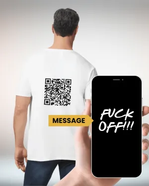 Fuck Off V-Neck QR Code