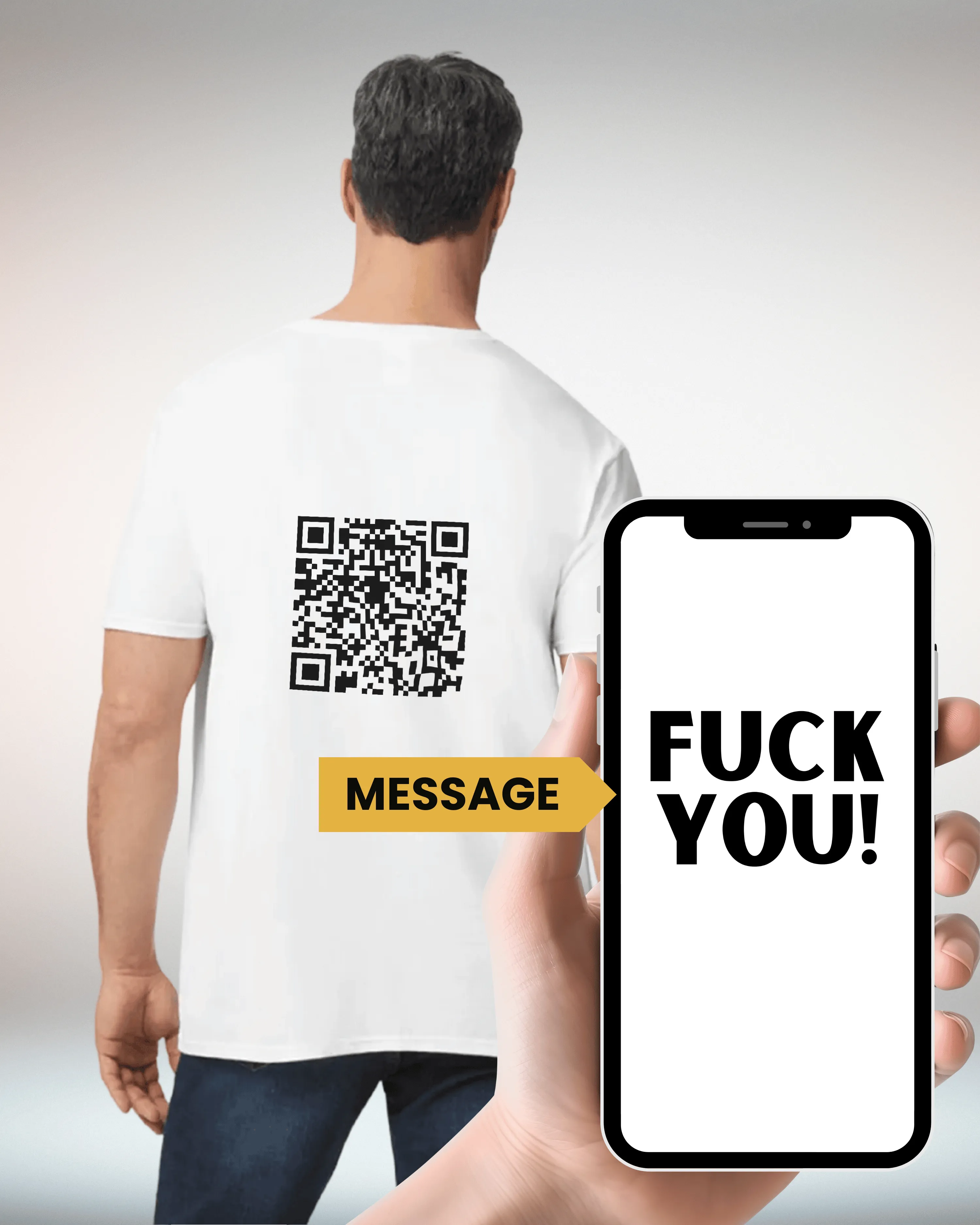 Fuck You V-Neck QR Code