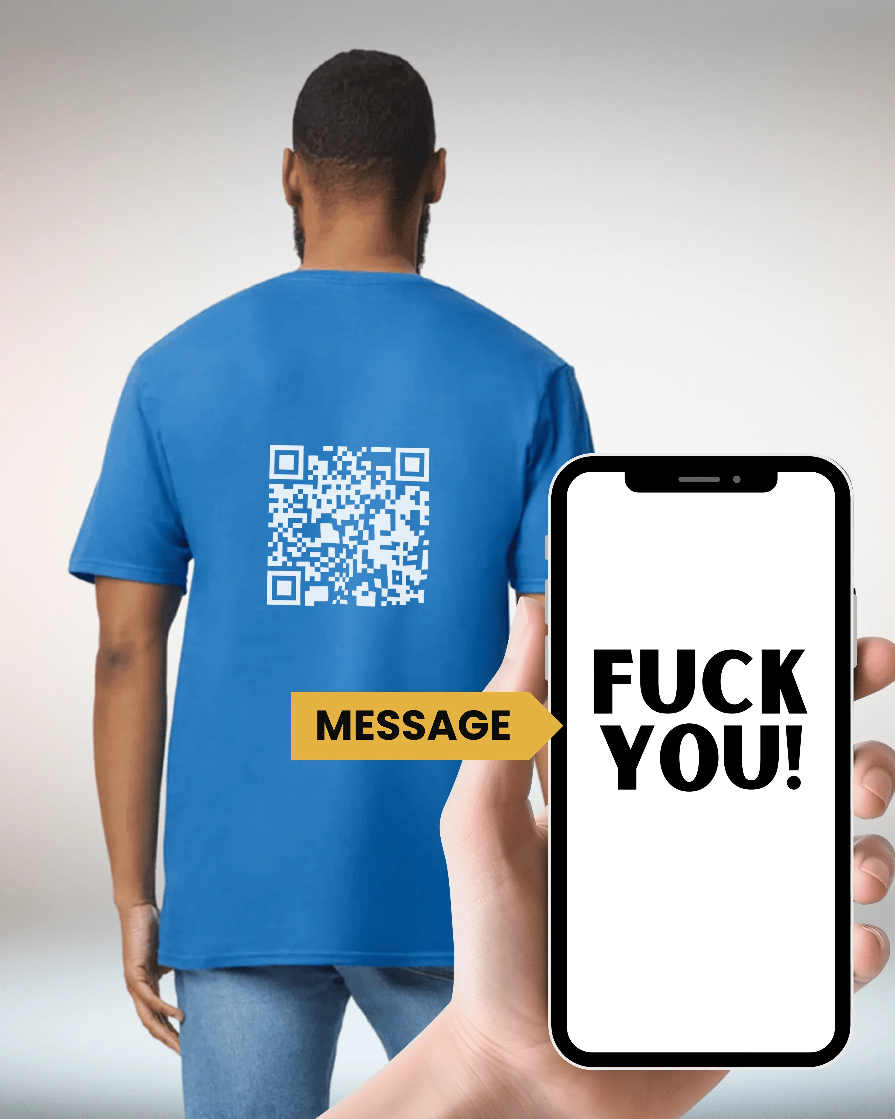 Fuck You V-Neck QR Code