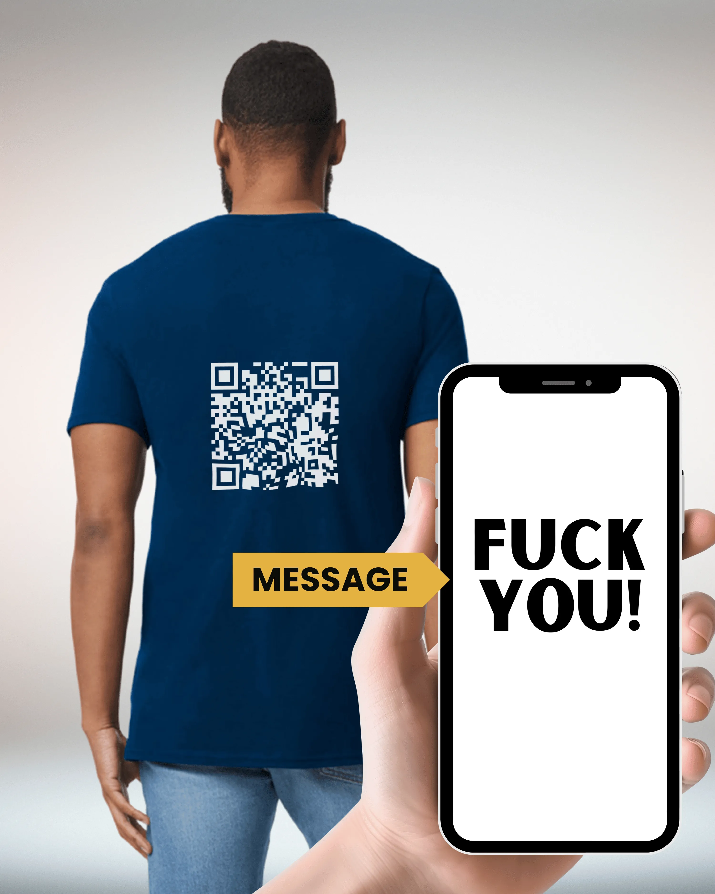 Fuck You V-Neck QR Code