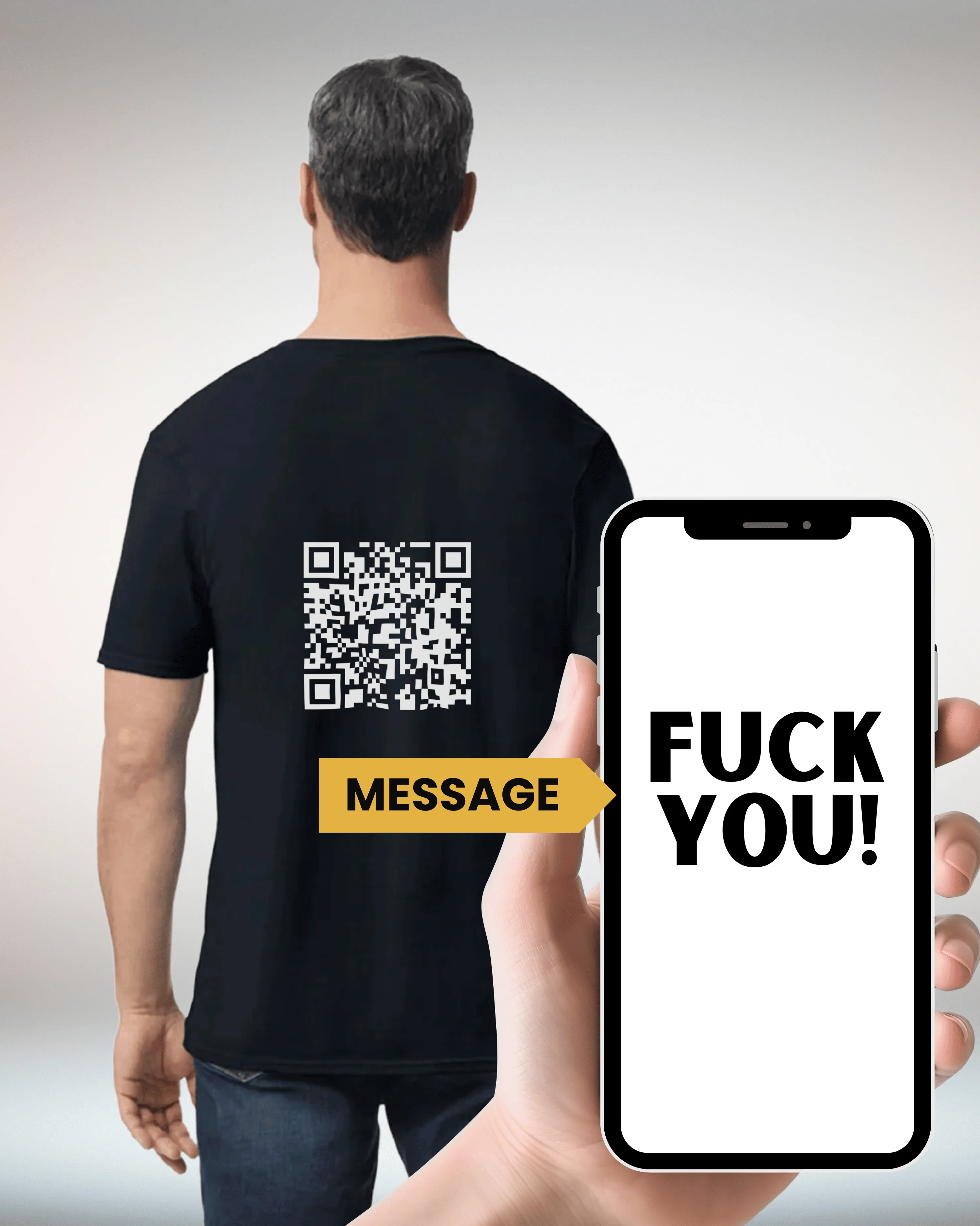 Fuck You V-Neck QR Code