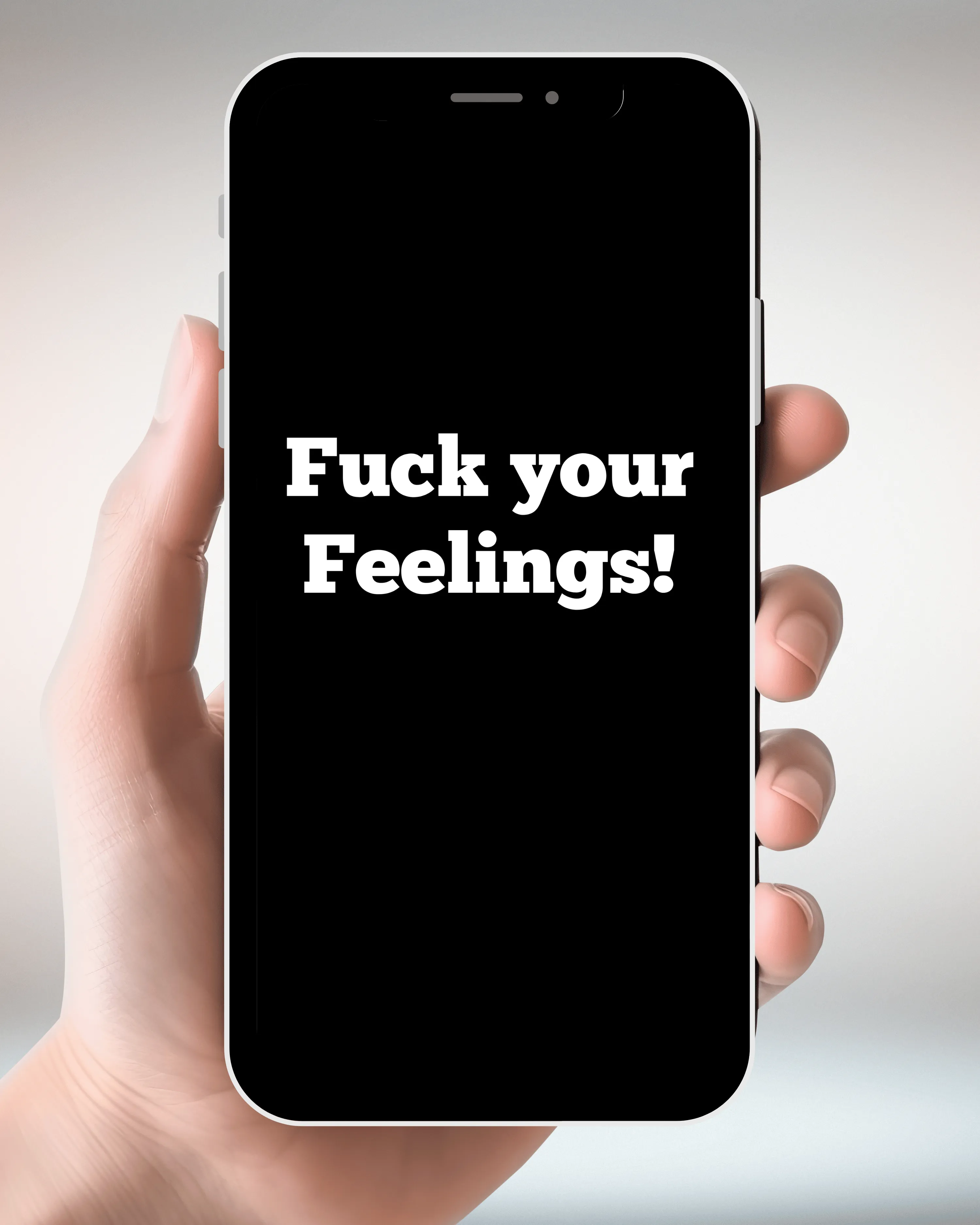 Fuck Your Feelings V-Neck QR Code