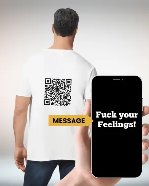 Fuck Your Feelings V-Neck QR Code