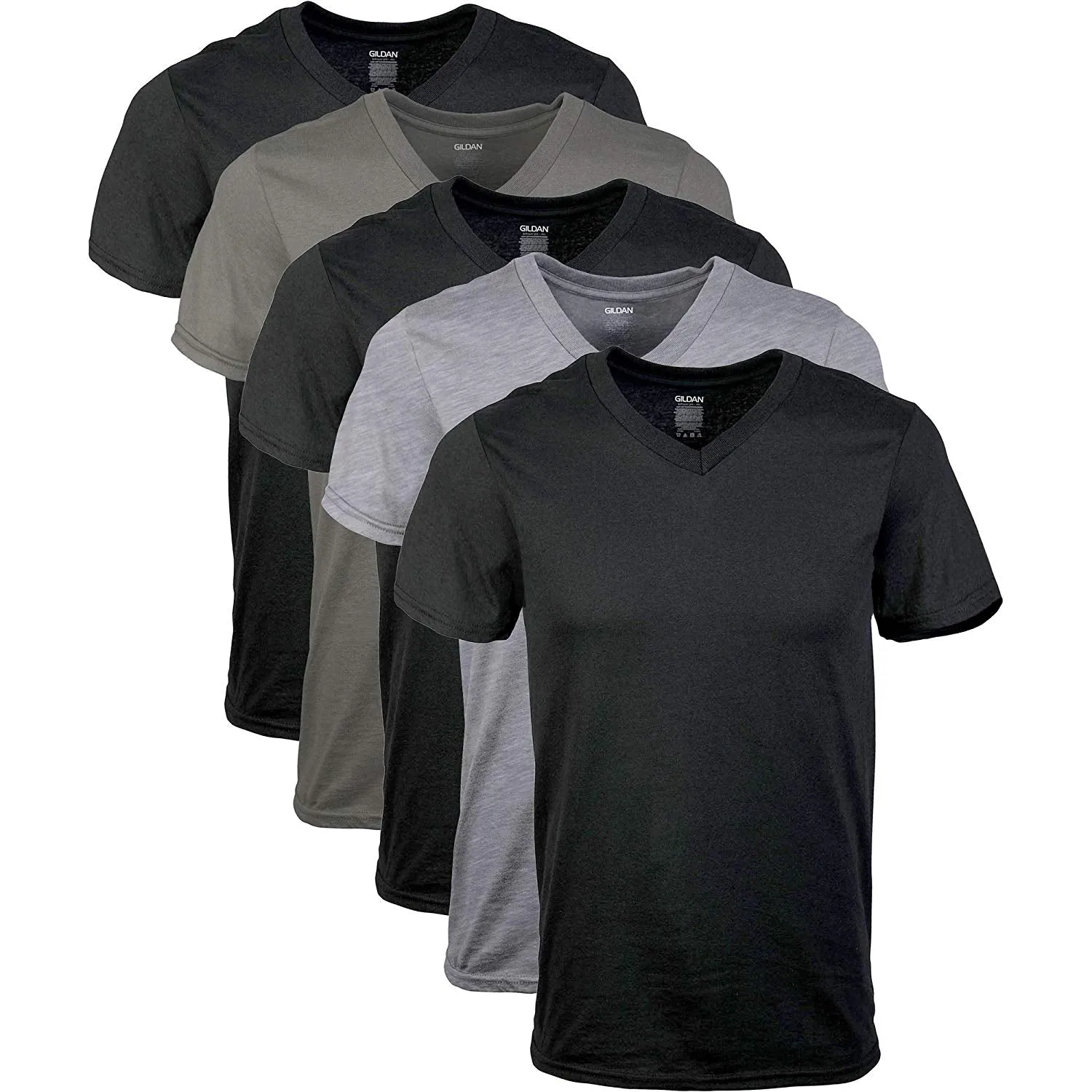Gildan Men's Assorted V-Neck T-Shirts Multipack