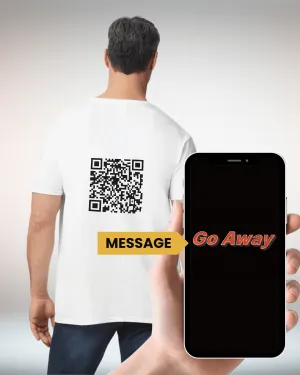 Go Away V-Neck QR Code