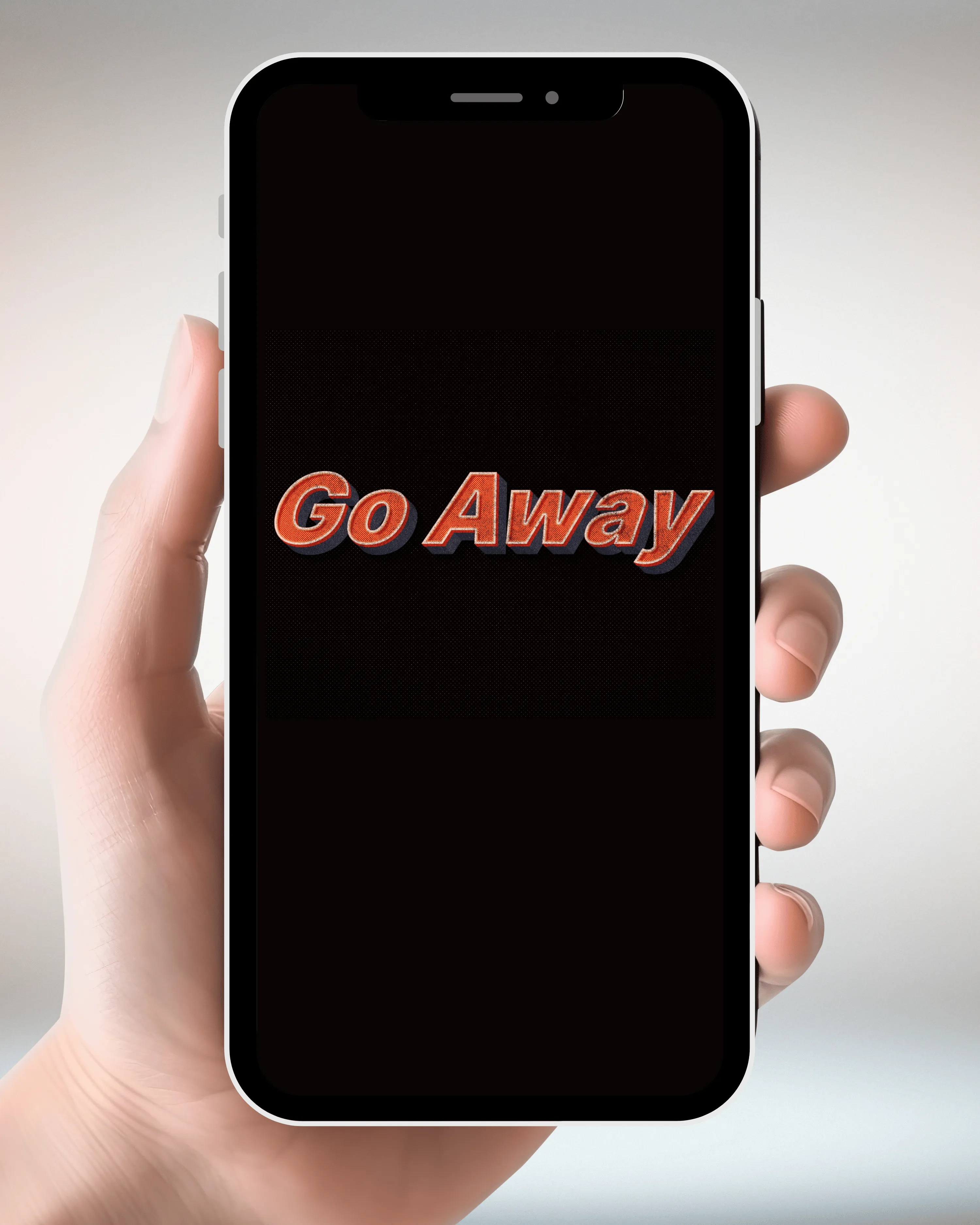 Go Away V-Neck QR Code