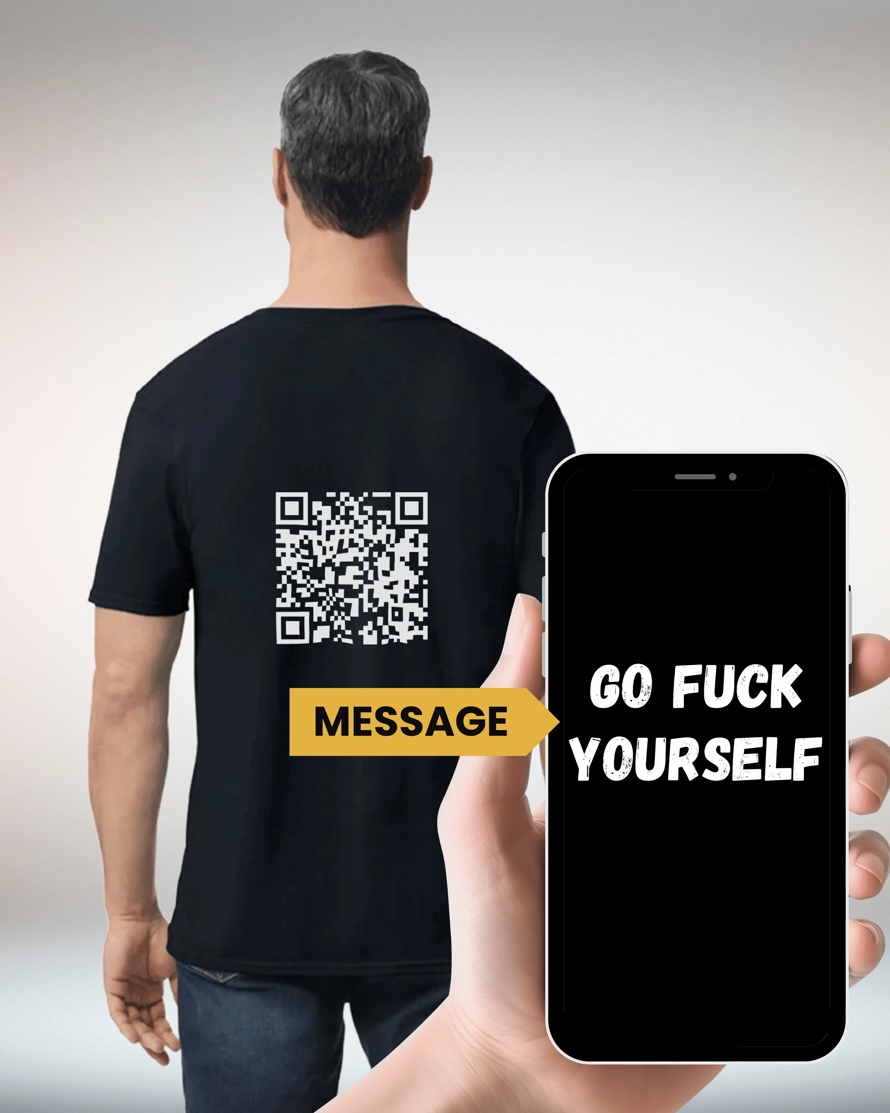Go Fuck Yourself V-Neck QR Code