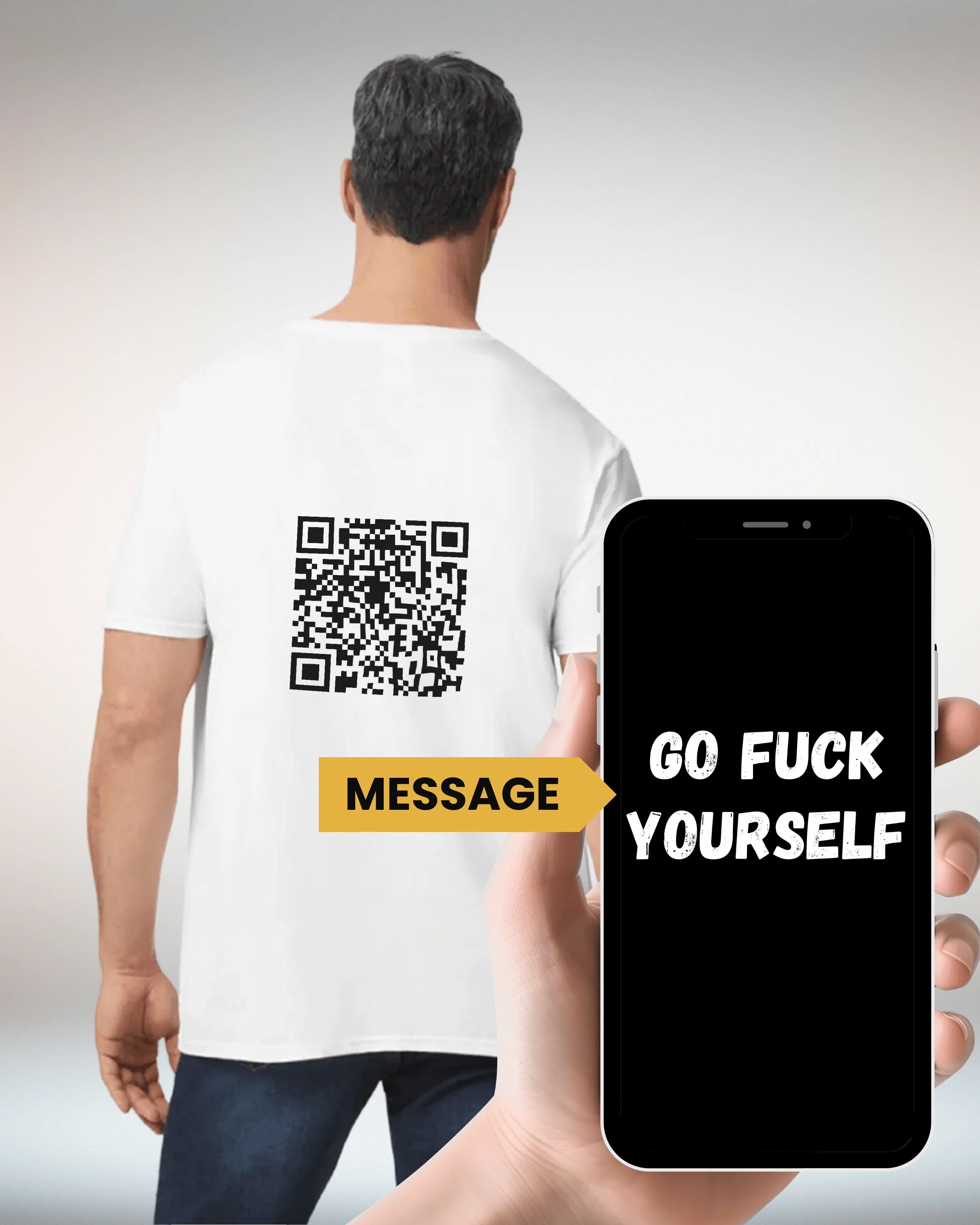 Go Fuck Yourself V-Neck QR Code