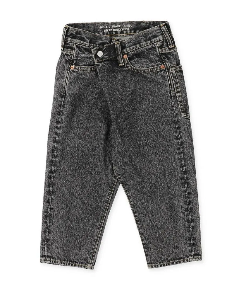Go To Hollywood Black Denim Heterogenous Pants - 100cm, 110cm, 120cm