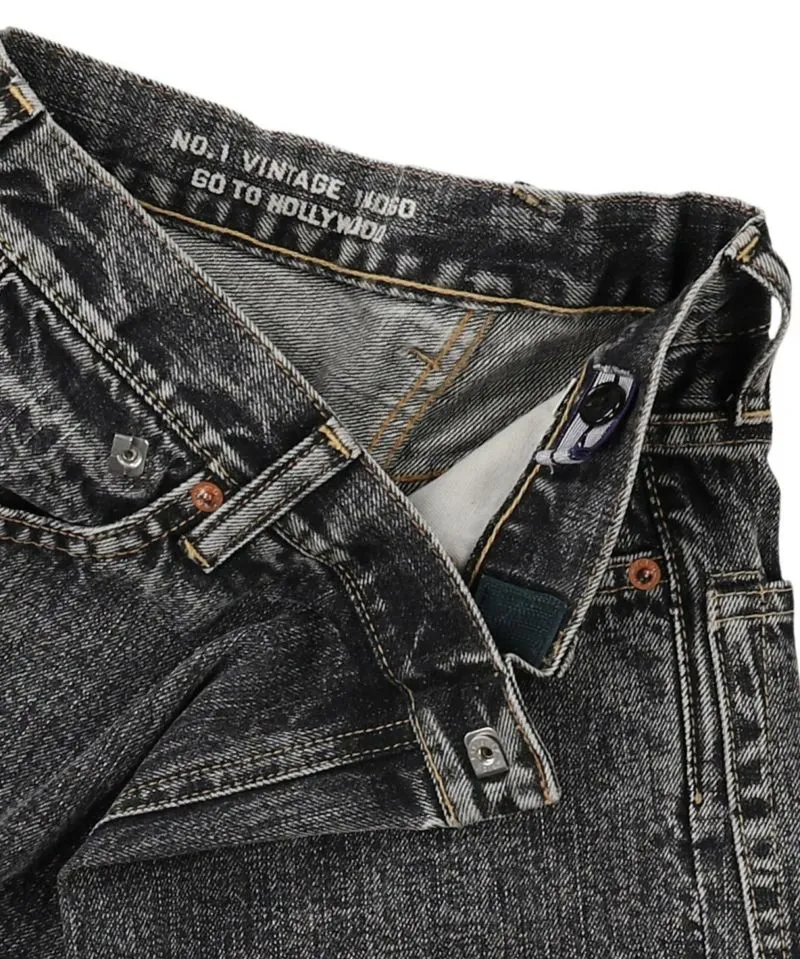 Go To Hollywood Black Denim Heterogenous Pants - 100cm, 110cm, 120cm