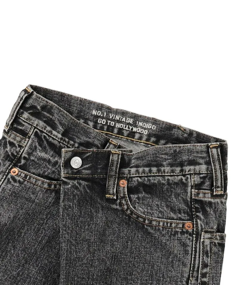 Go To Hollywood Black Denim Heterogenous Pants - 100cm, 110cm, 120cm