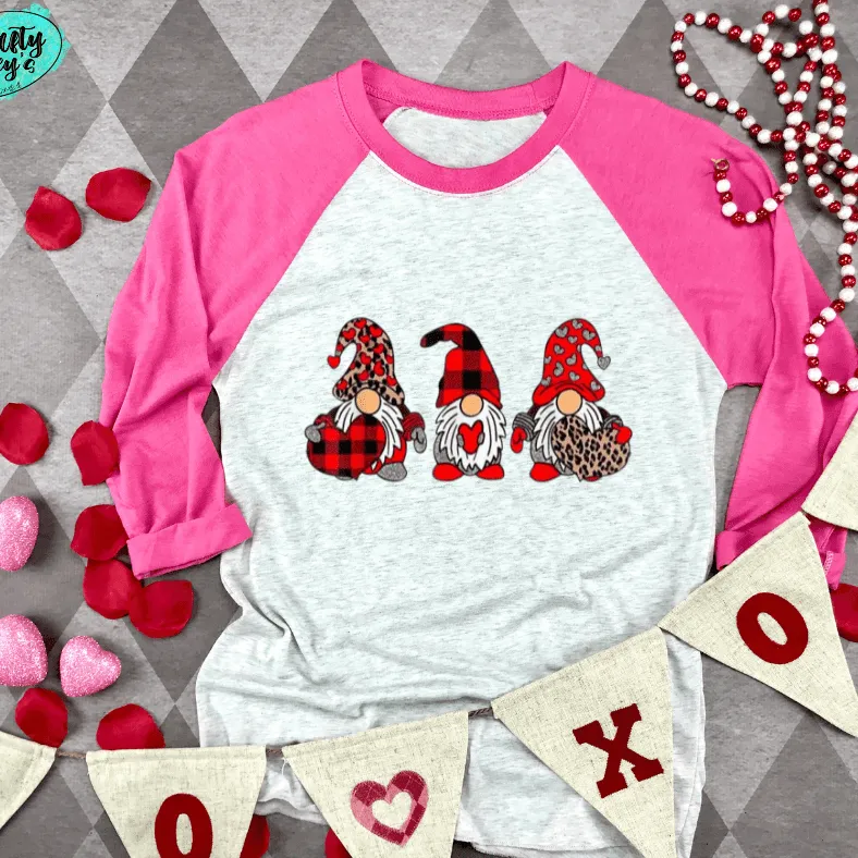 Heart Love Plaid Cheetah  Gnomes Valentine's