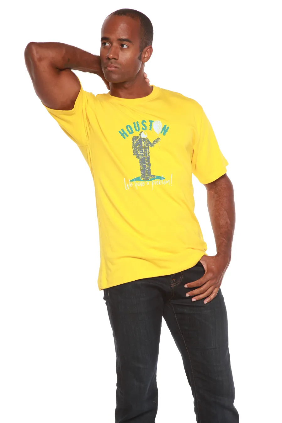 HOUSTON Men's Bamboo Viscose/Organic Cotton Short Sleeve Graphic T-Shirt