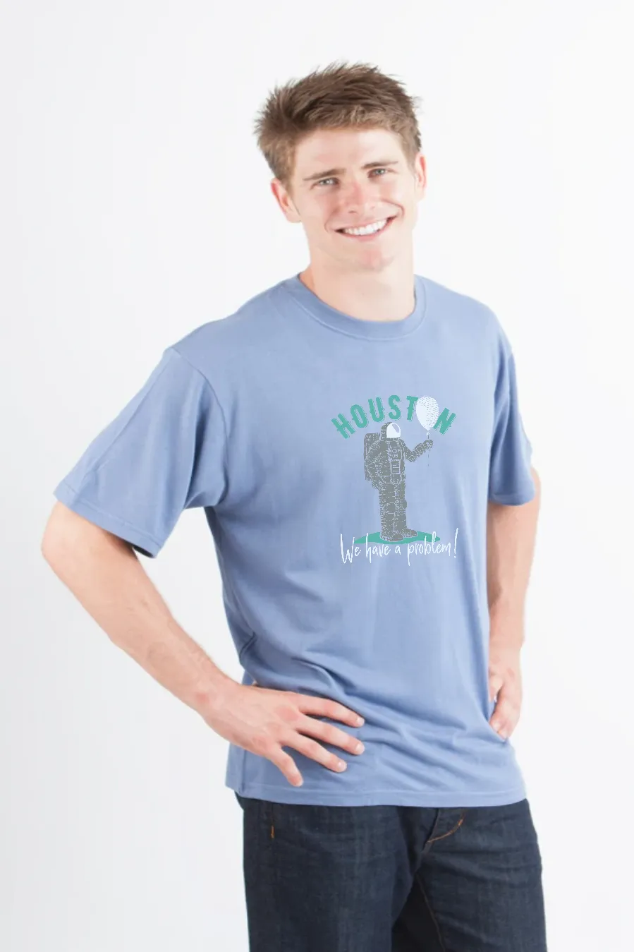 HOUSTON Men's Bamboo Viscose/Organic Cotton Short Sleeve Graphic T-Shirt