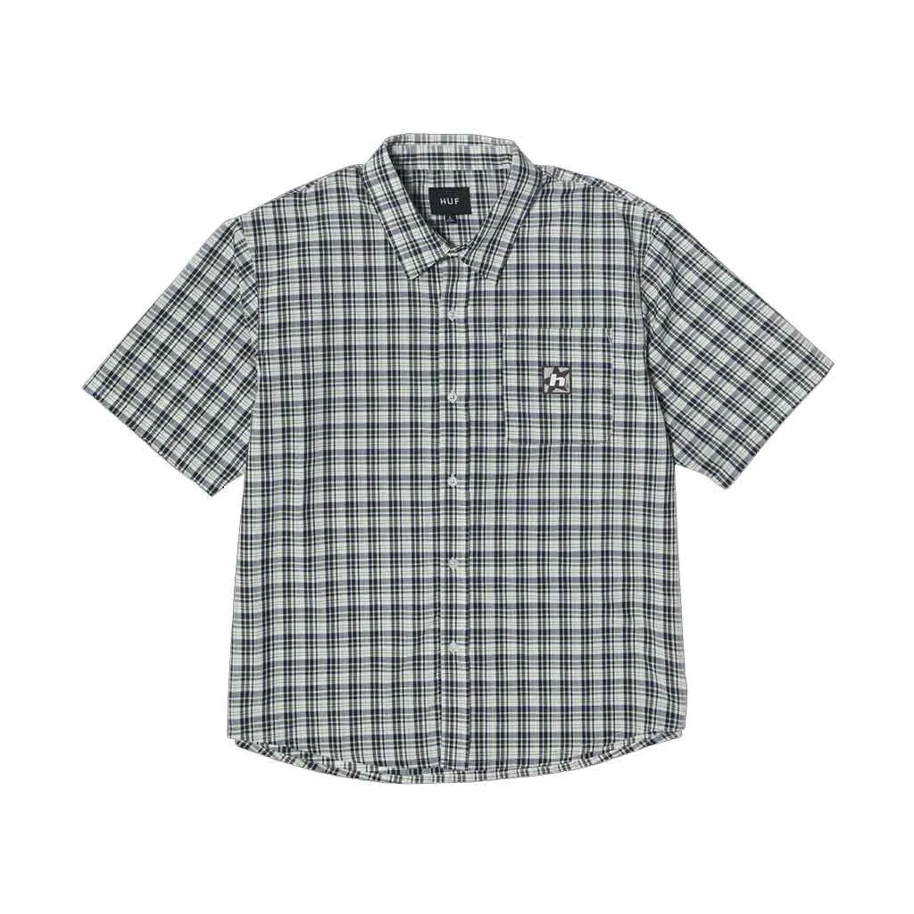 Huf H Star Plaid S/S Woven - Linen