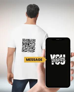 I am not YOU V-Neck QR Code