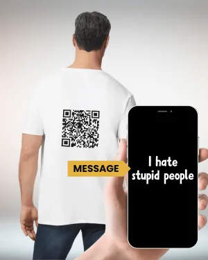 I hate stupid people V-Neck QR Code