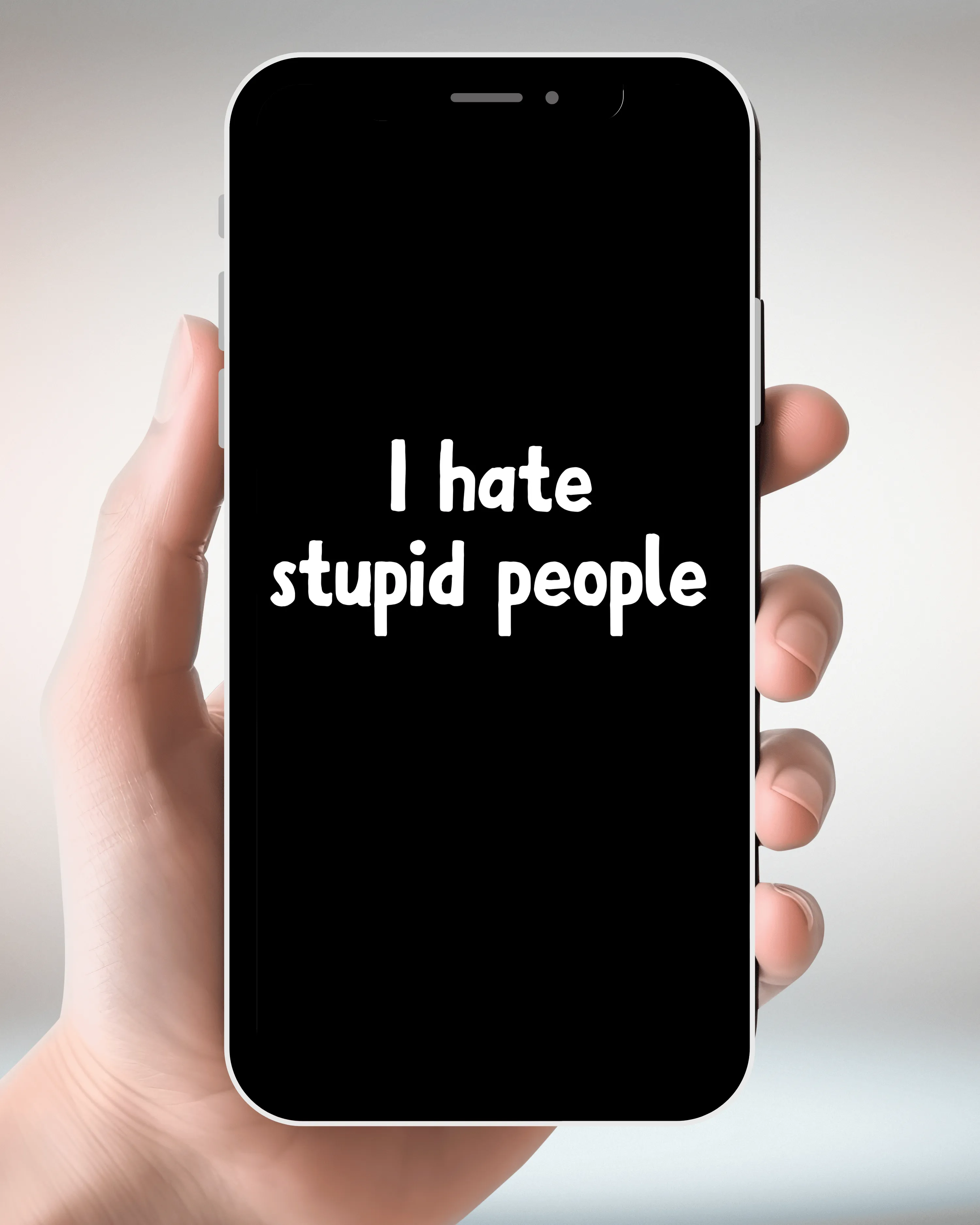 I hate stupid people V-Neck QR Code