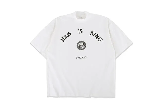 Jesus Mural Print Black T-shirts