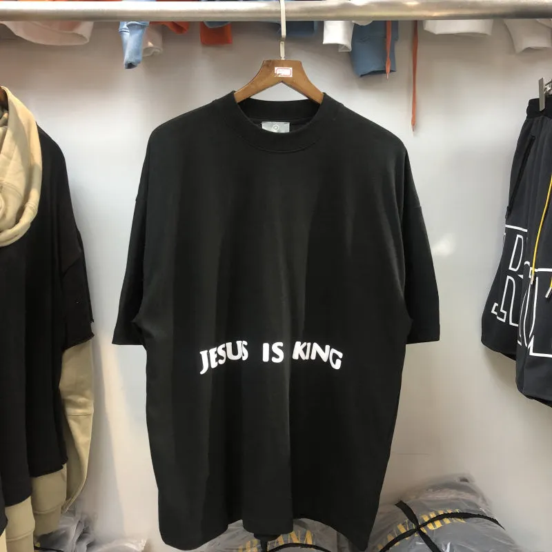 Jesus Mural Print Black T-shirts