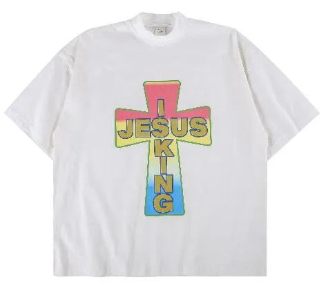 Jesus Mural Print Black T-shirts