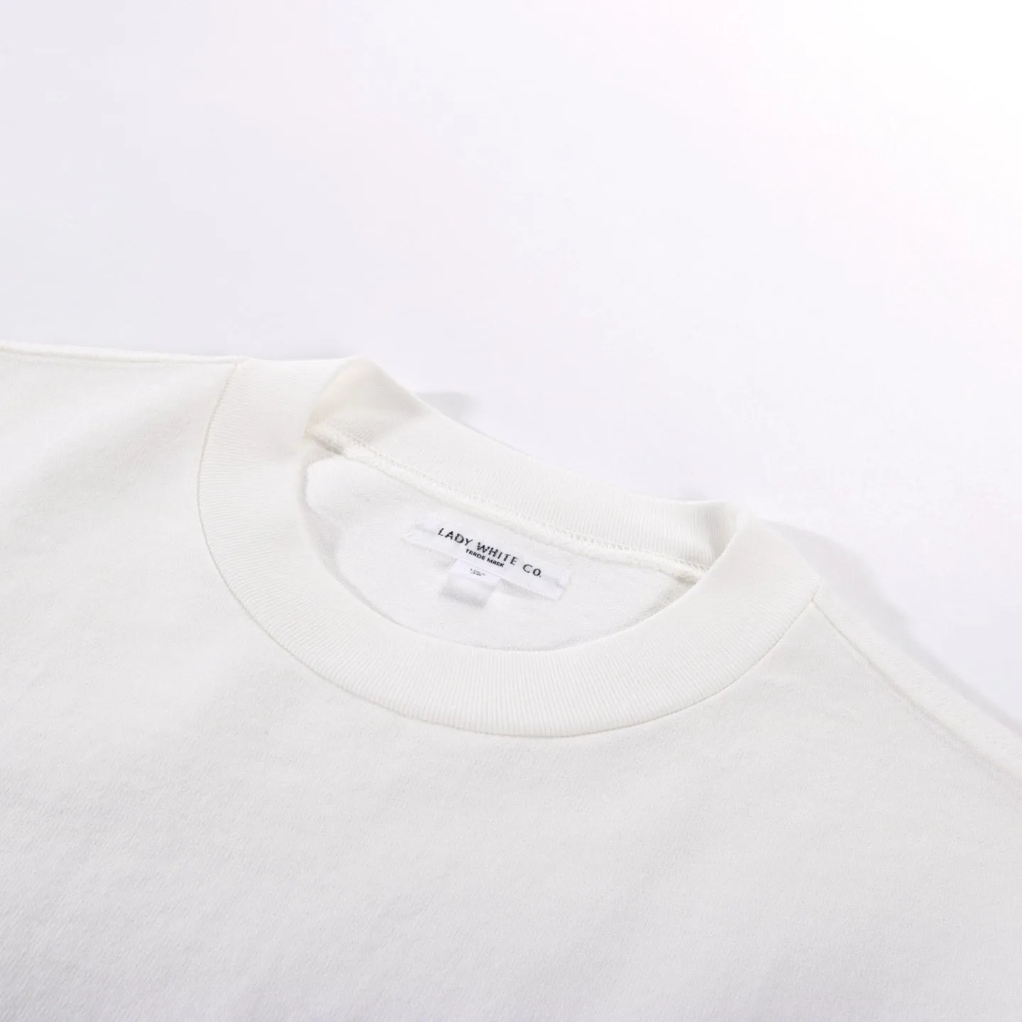 LADY WHITE CO. LONG SLEEVE RUGBY T-SHIRT WHITE