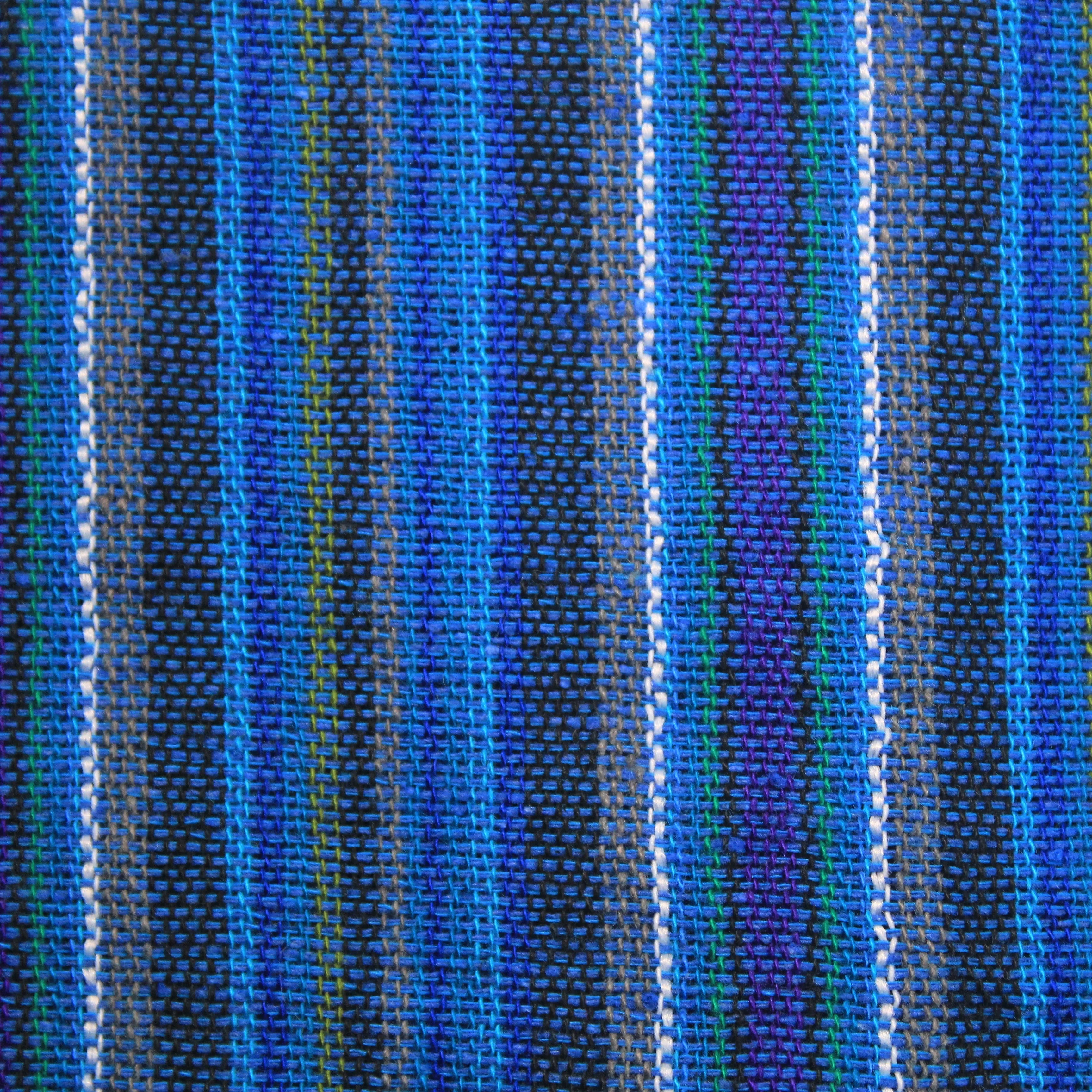 (Large) Blue with Purple and White Stripes 0189