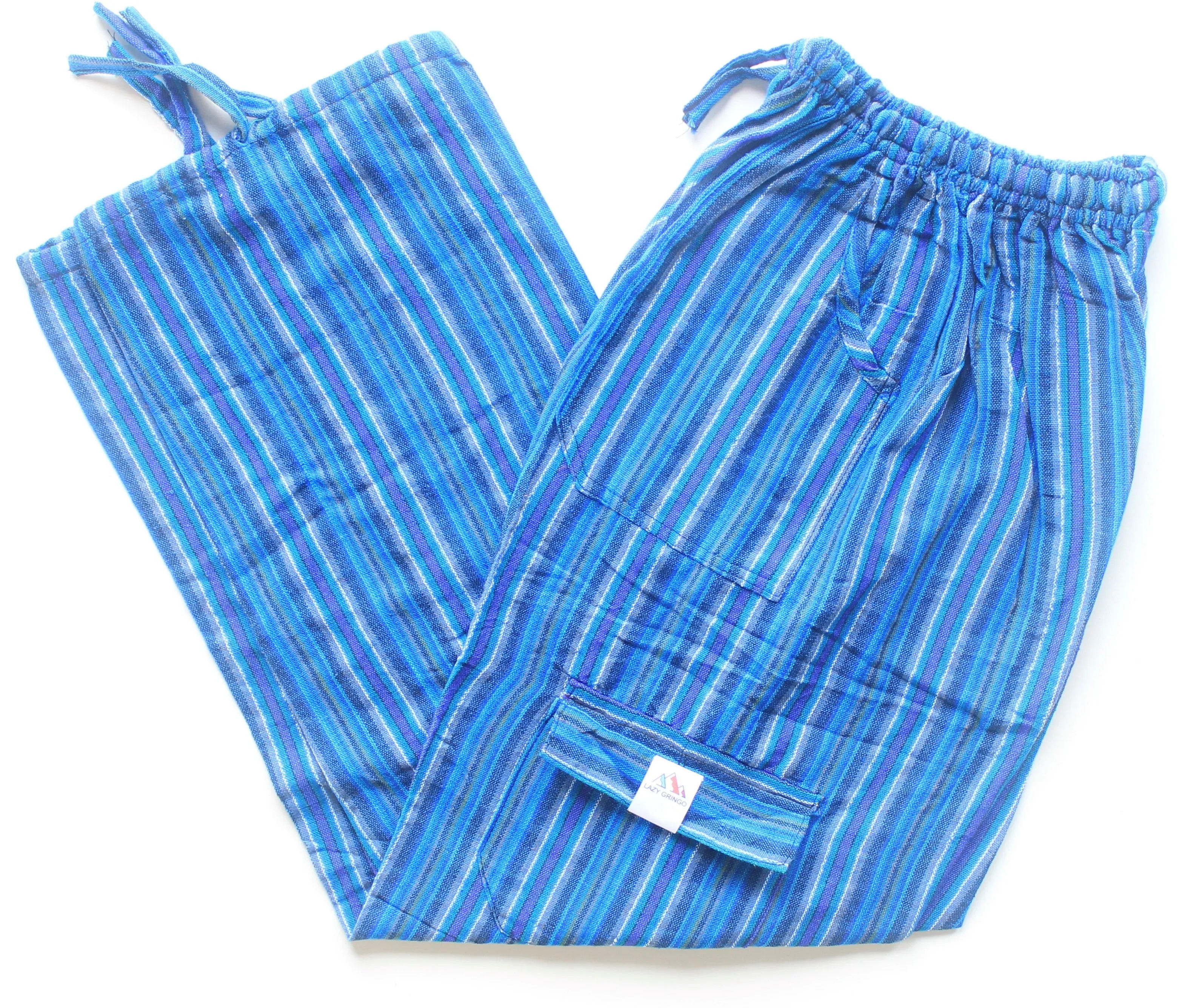(Large) Blue with Purple and White Stripes 0189