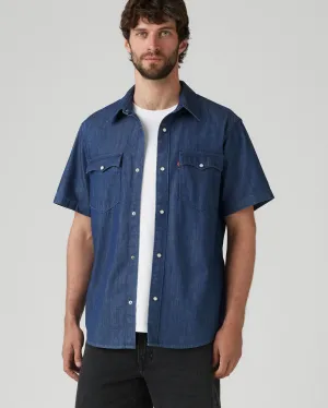 Levi's® S/S Relaxed Fit Western Denim Shirt - Olsen Dark Wash