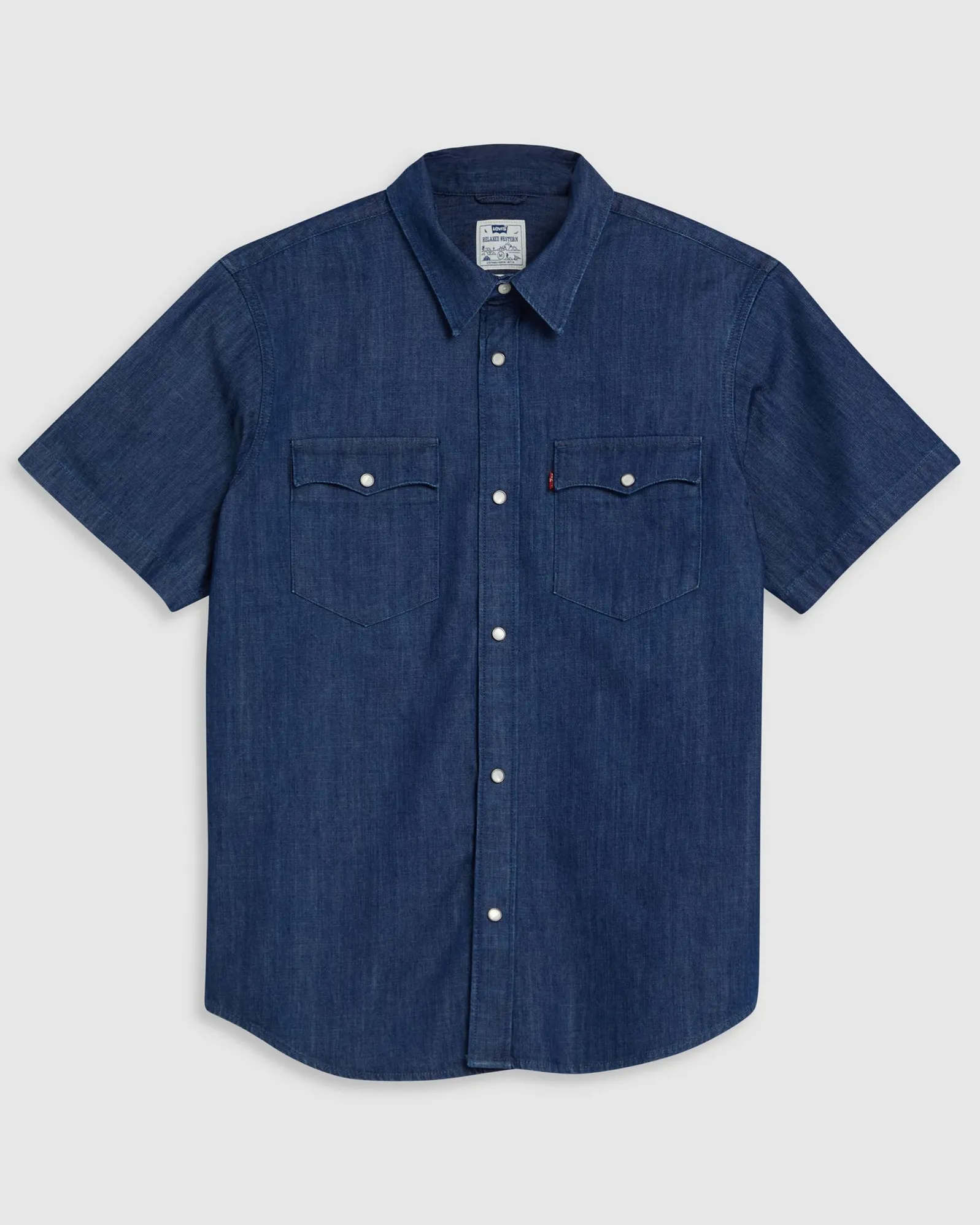 Levi's® S/S Relaxed Fit Western Denim Shirt - Olsen Dark Wash