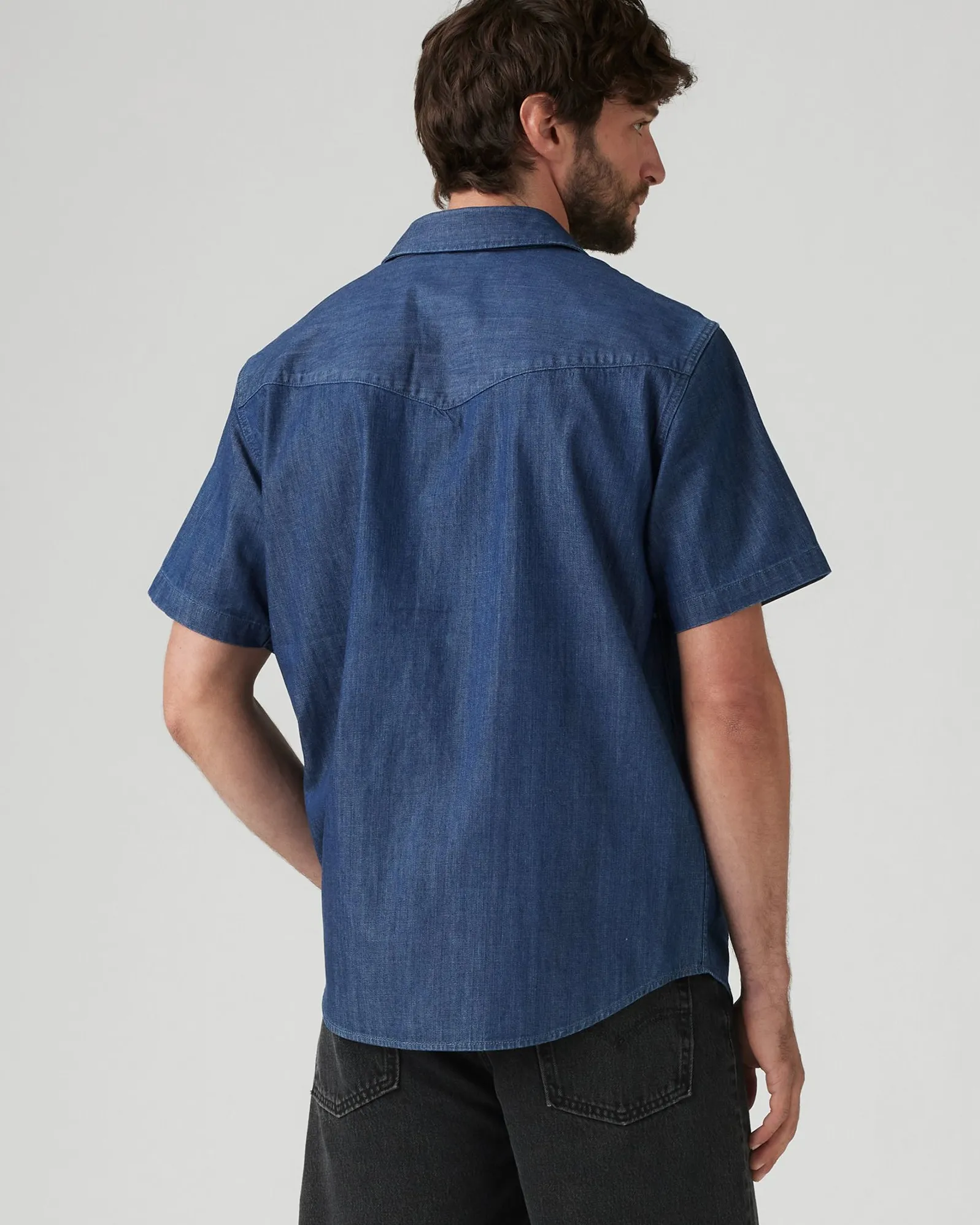 Levi's® S/S Relaxed Fit Western Denim Shirt - Olsen Dark Wash