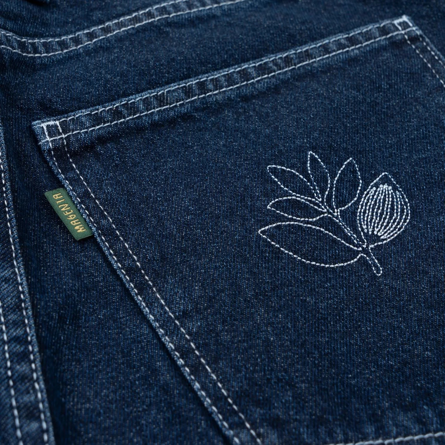 Magenta OG Denim Pants Stitch Blue Denim