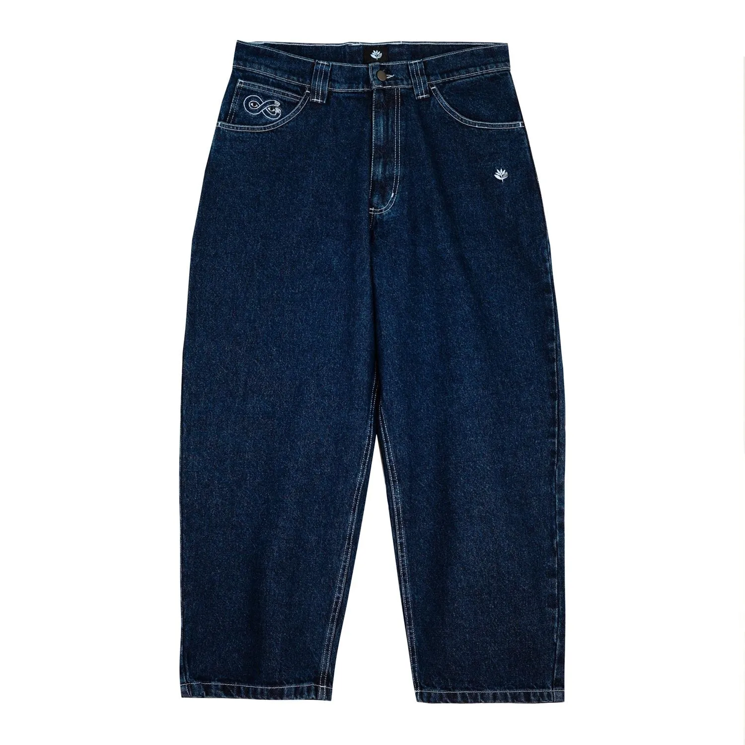 Magenta OG Denim Pants Stitch Blue Denim