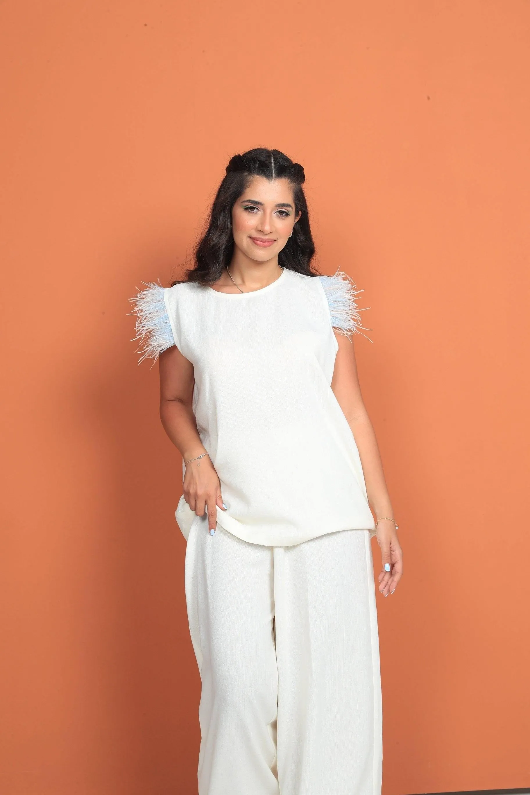 MARGARITA PANT & RELAXED TOP - REAL WHITE