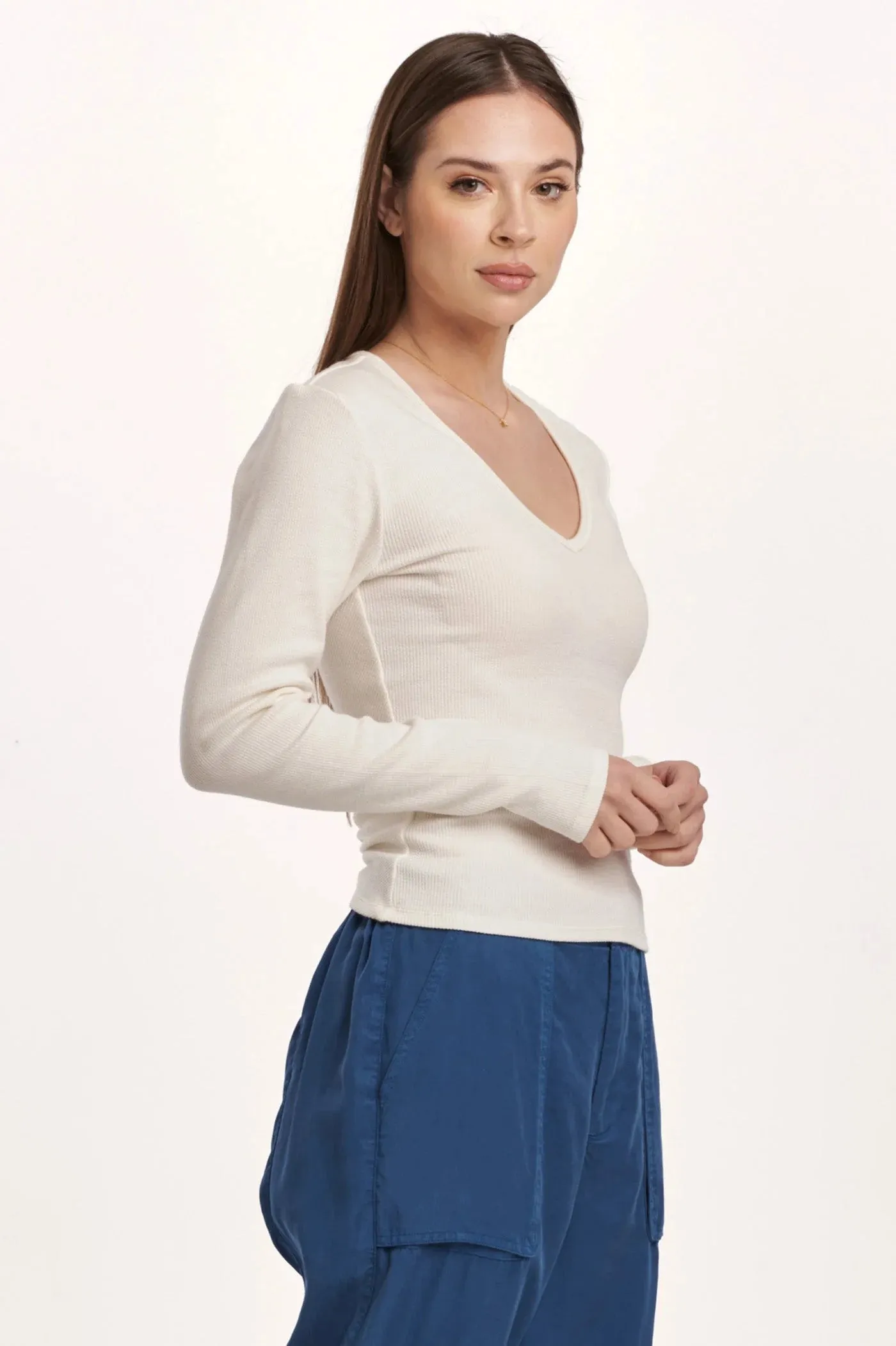 Marlowe V Neck Top - White