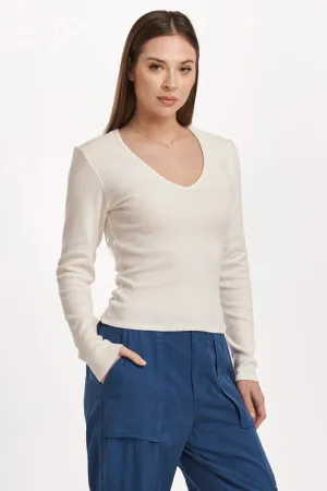 Marlowe V Neck Top - White