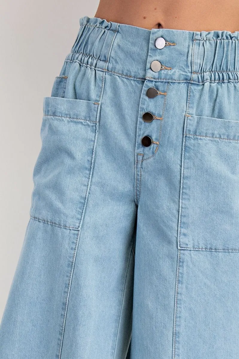 Mary Light Denim Wide Leg Pants